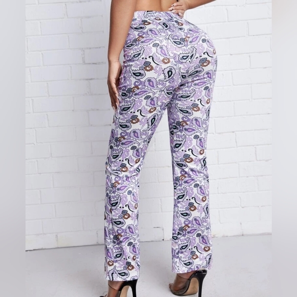 Boho Paisley Flare Leg Pants - Picture 3 of 8